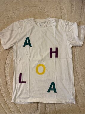 Salvage Public Hawai’i White “ALOHA” t-shirt Men Medium Made in USA